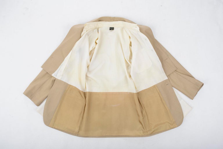 Beige Jacket with Integrated Shirt Jean-Paul Gaultier Homme Circa 1995 For Sale
