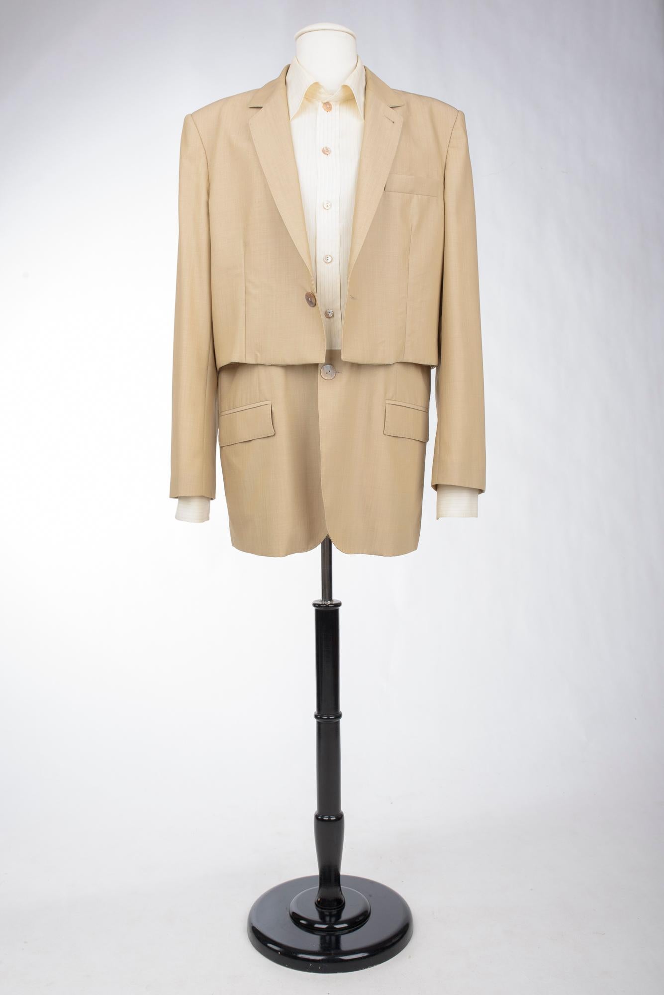 Jacke mit integriertem Hemd Jean-Paul Gaultier Homme um 1995 im Angebot 2