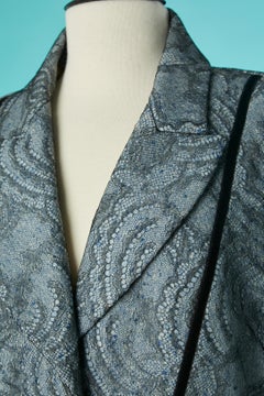 Chaqueta con superposición de encaje sobre lana chiné puesta Christian Lacroix