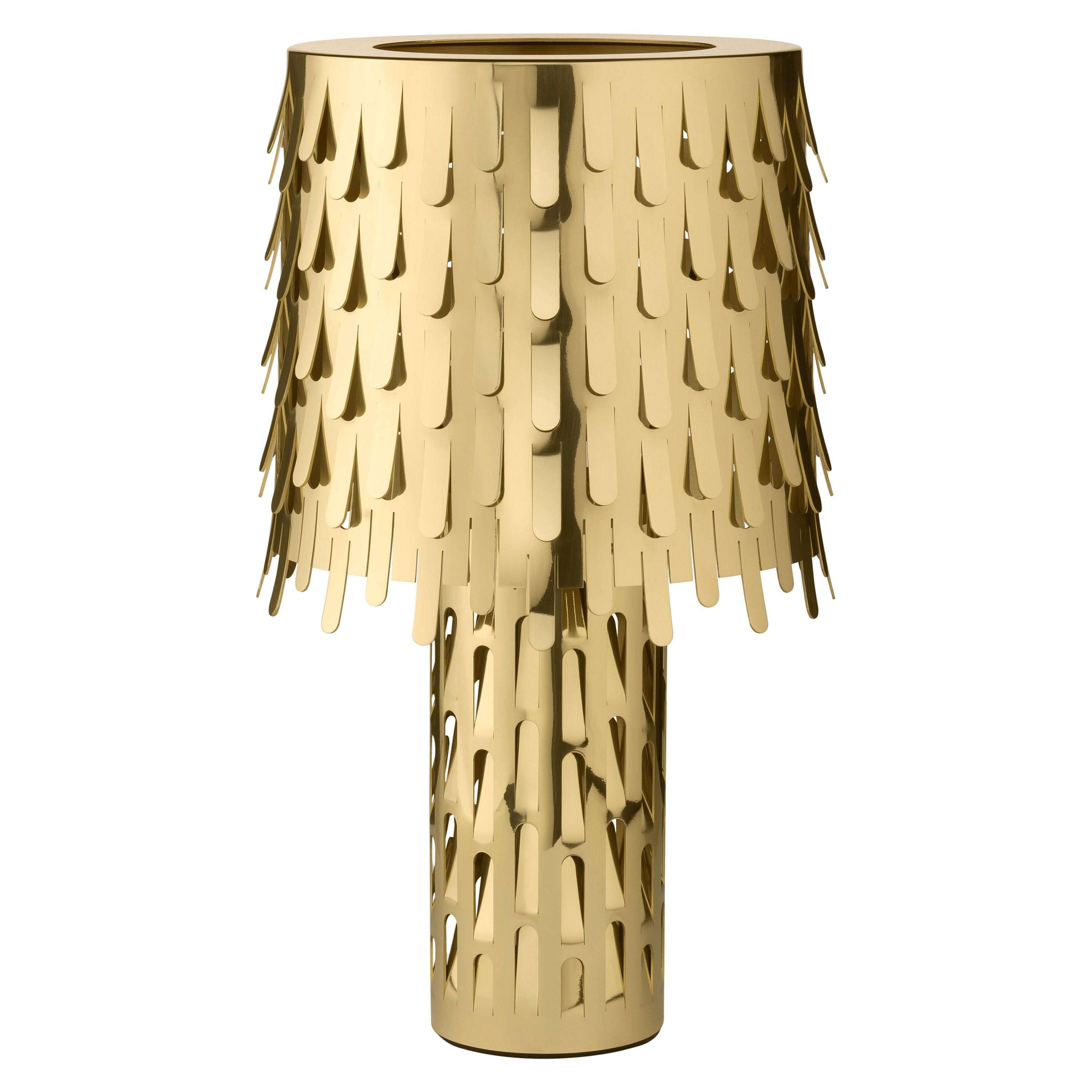 Jackfruit Table Lamp in Polished Brass by Campana Brothers For Sale