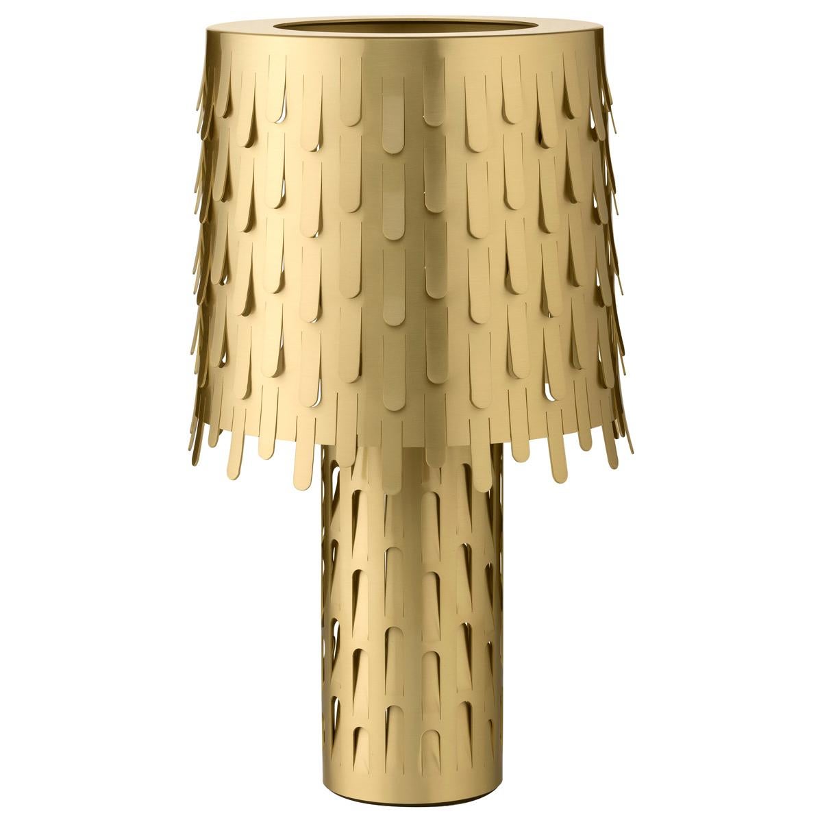 Jackfruit Table Lamp in Satin Brass by Campana Brothers For Sale