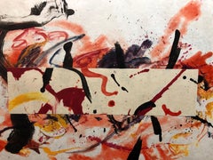 MIxed Media Collage Watercolor Abstract Painting "Calliope" Woman Artist