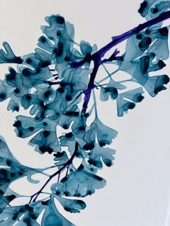 Chimera Cs3 - Bright Teal Blue Botanical Tree Painting White Mylar, 2024
