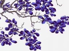 Dark Delight Cs1, Dogwood Leaves on Mylar in Deep Purple and Lavender, Botanical
