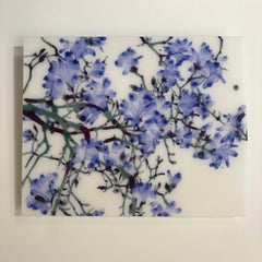 Tip Top Cs1 - Violet Blossoms Botanical Tree Painting White Mylar, 2022