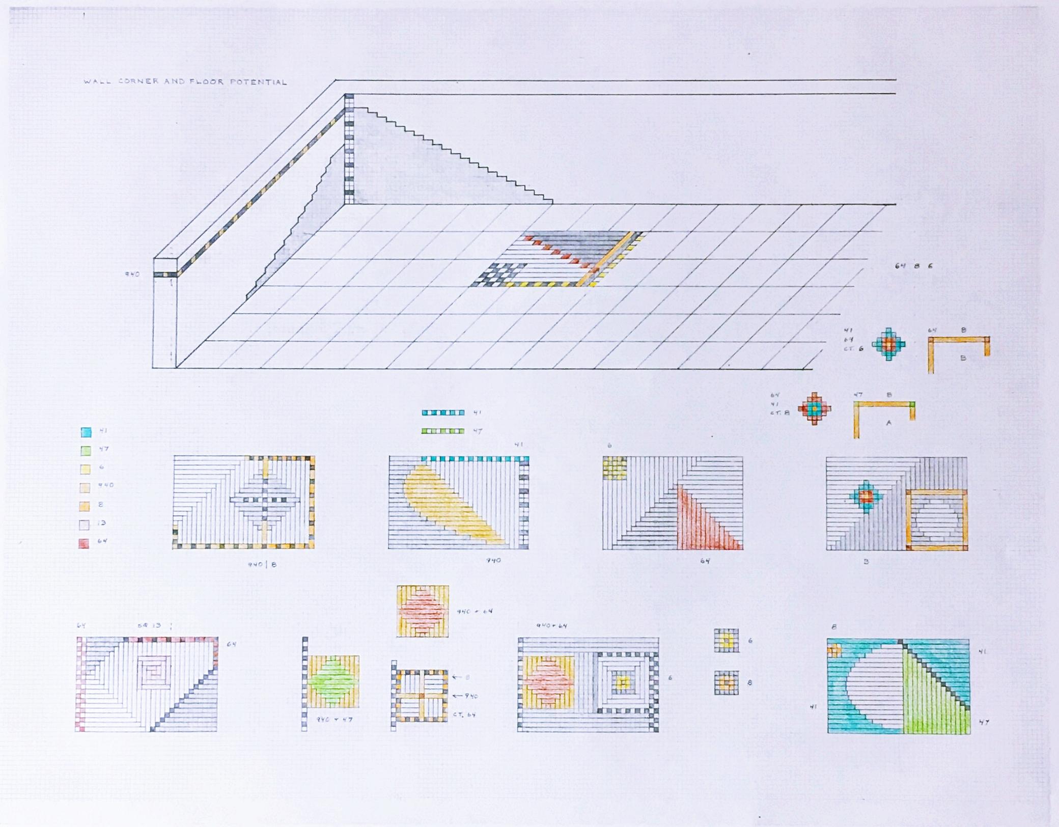 Untitled aus dem Atelier International Portfolio, seltene signierte/n Radierung des Bildhauers – Print von Jackie Ferrara