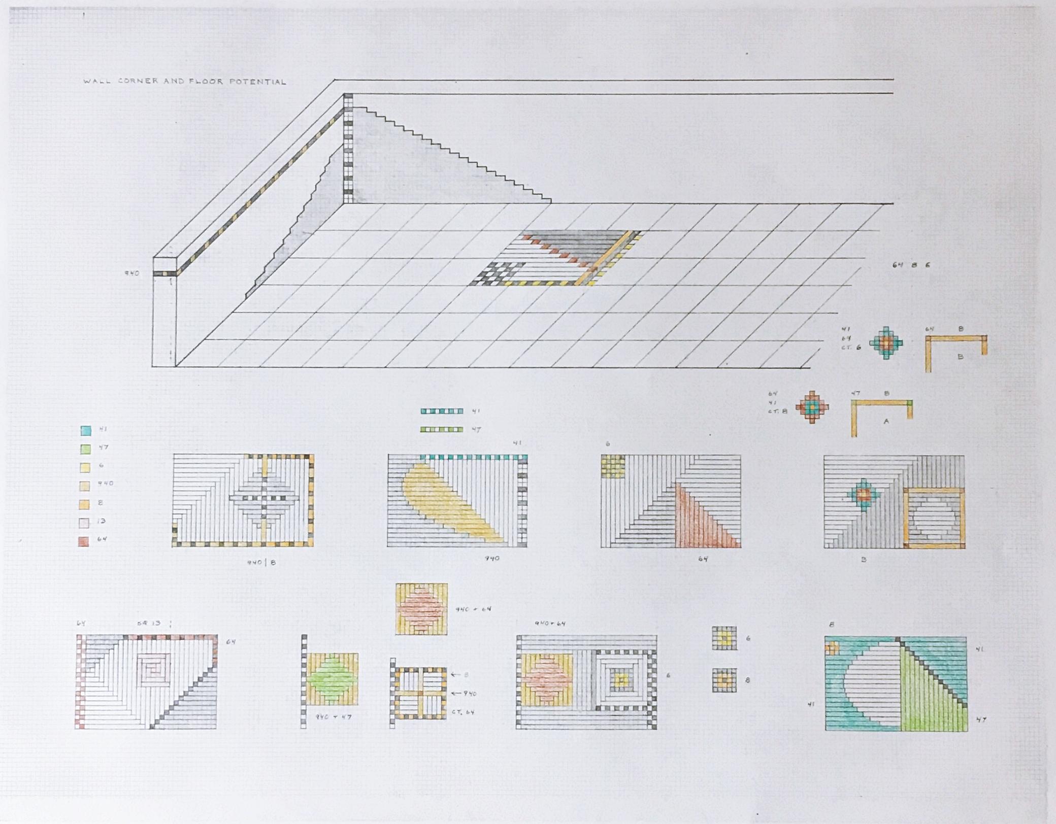 Untitled aus dem Atelier International Portfolio, seltene signierte/n Radierung des Bildhauers (Abstrakt), Print, von Jackie Ferrara