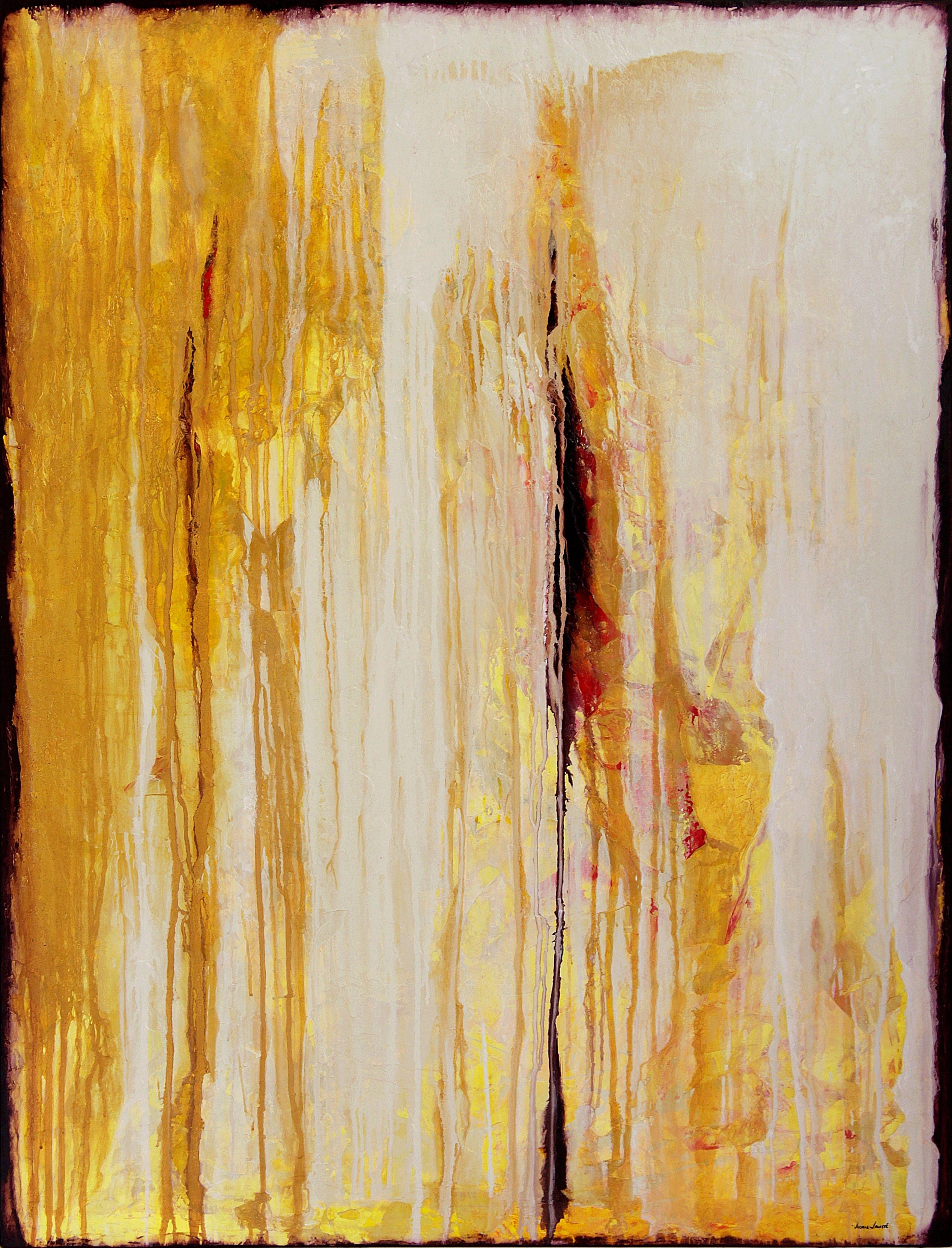 Jackie Janisse Abstract Painting - Reflection No.5, Painting, Acrylic on Wood Panel