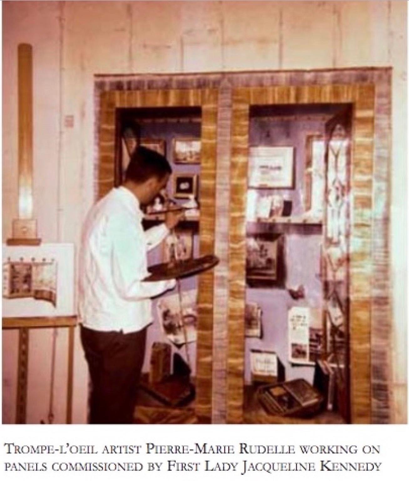 Wood Jackie Kennedy's Trompe l'Oeil White House Dressing Room Doors Reproductions