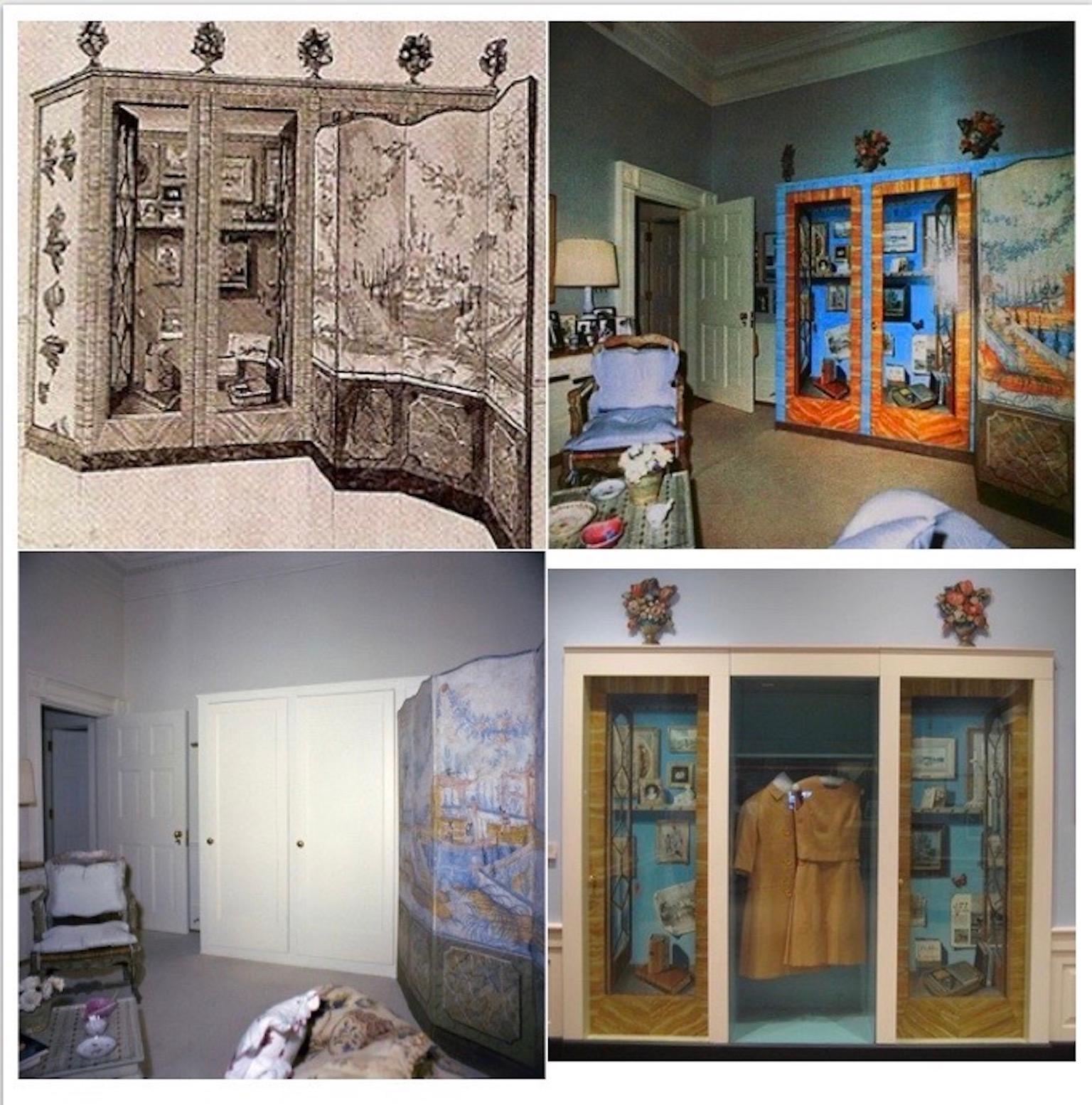 Jackie Kennedy's Trompe l'Oeil White House Dressing Room Doors Reproductions 1