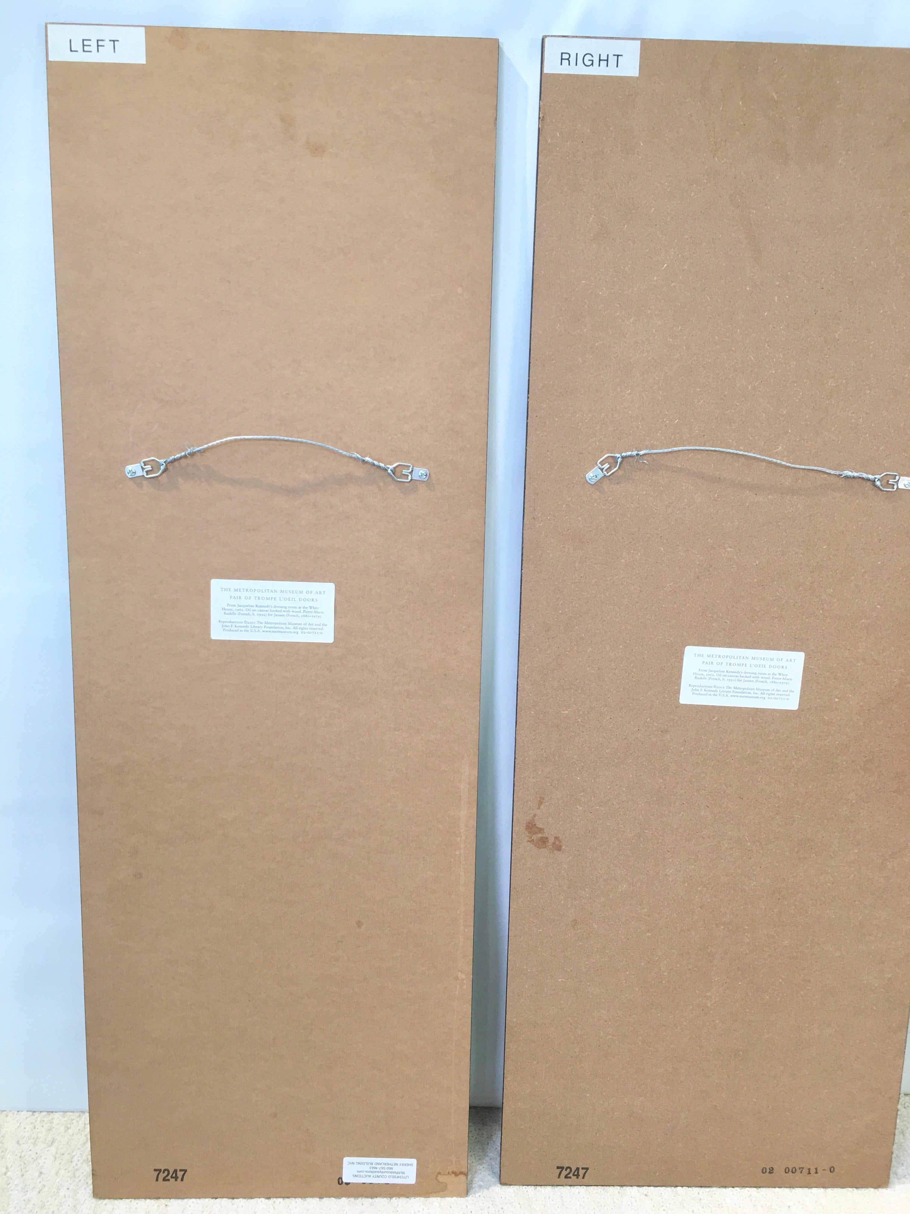 Mid-20th Century Jackie Kennedy's Trompe l'Oeil White House Dressing Room Doors Reproductions