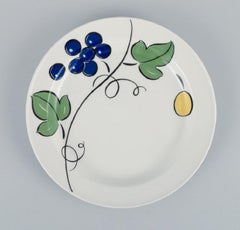 Jackie Lynd for Rörstrand, a Set of Six "Pomona" Porcelain Plates