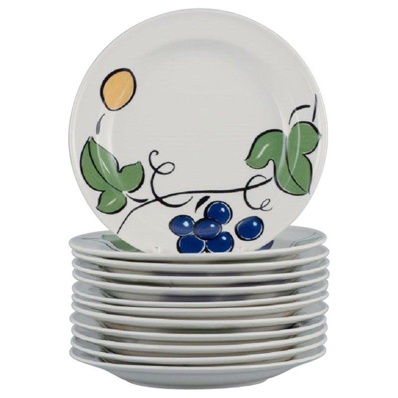 Jackie Lynd for Rörstrand, a Set of Twelve "Pomona" Porcelain Plates