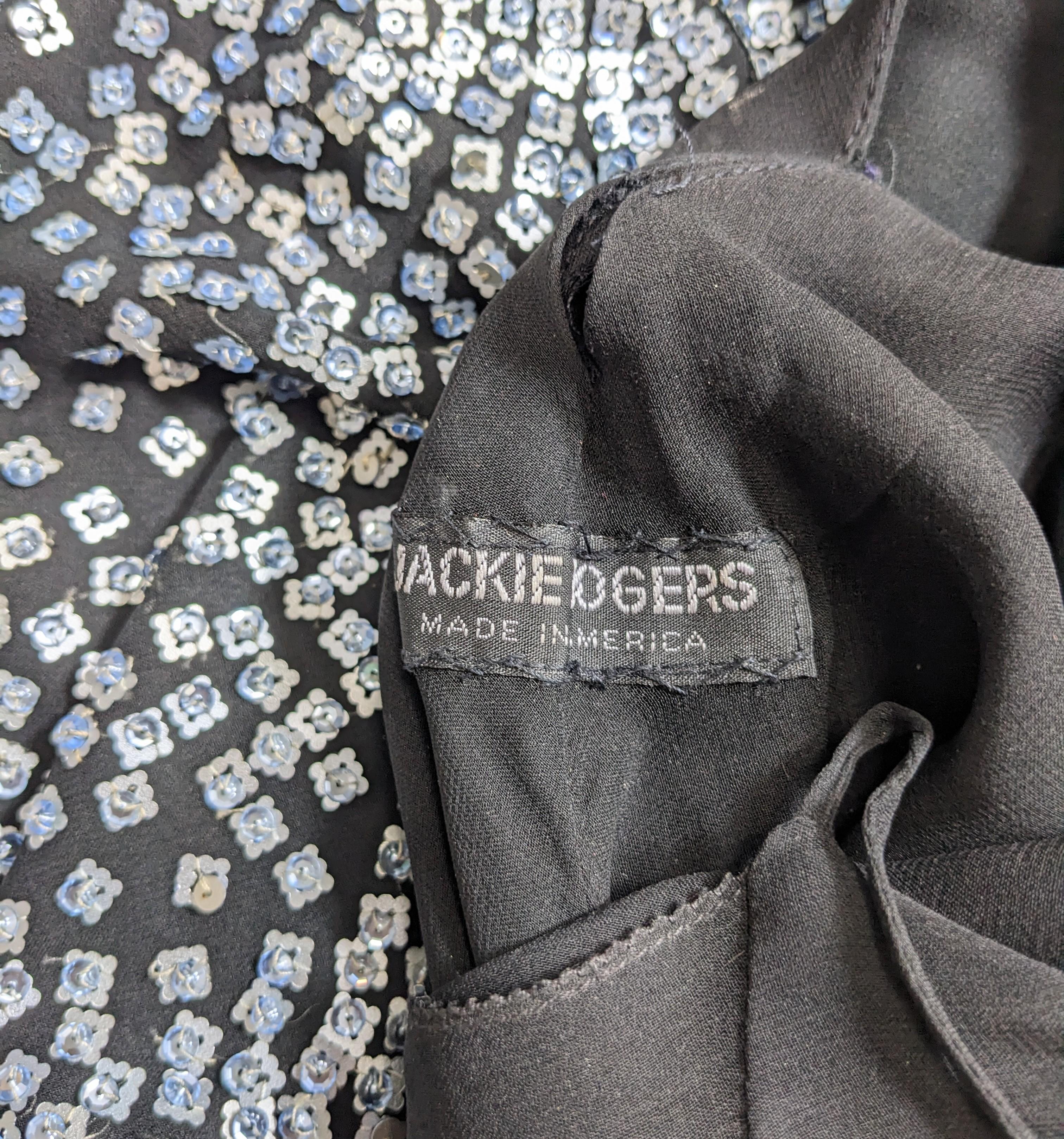 Jackie Rogers Elegant Bias Chiffon Beaded Evening Dress For Sale 4