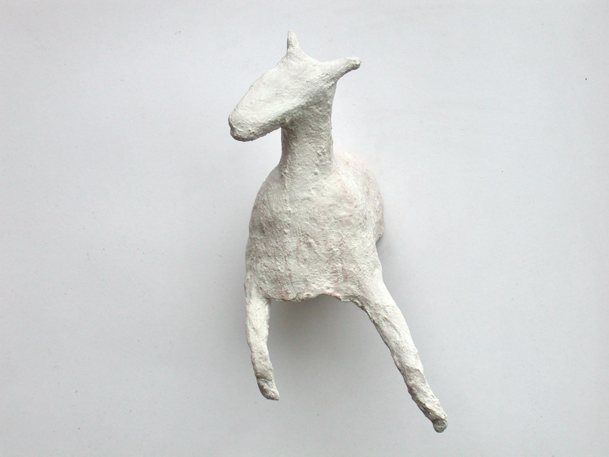 White Horse - Sculpture by Jackie Shatz