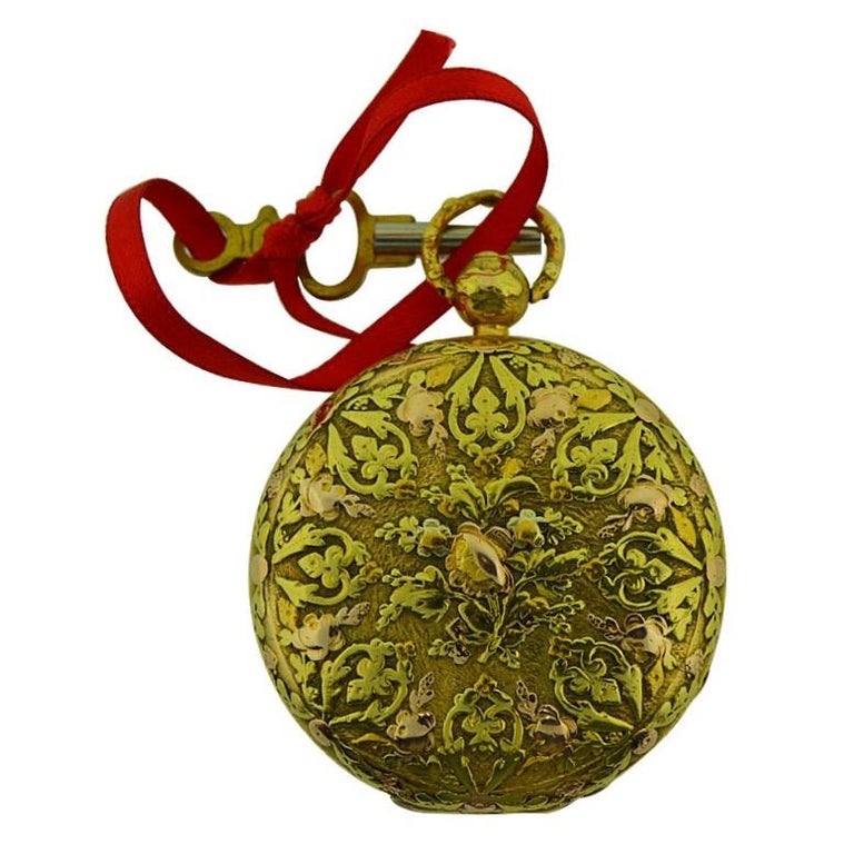 Jackman and Son 18 Karat MultiColor Gold Keywind Pocket Watch Chain