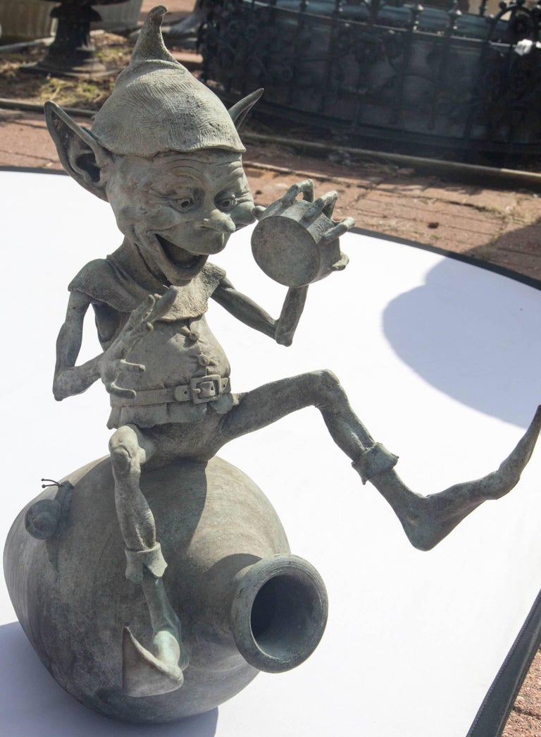"Jackpot" Bronze Imp or Goblin Water Fountain Sculpture by David Goode