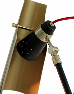 Jackson Floor Lamp in Brass with Gold Detail