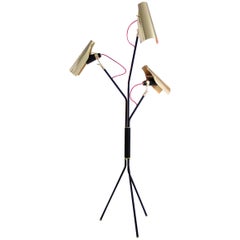 Jackson Floor Lamp in Brass with Gold Detail
