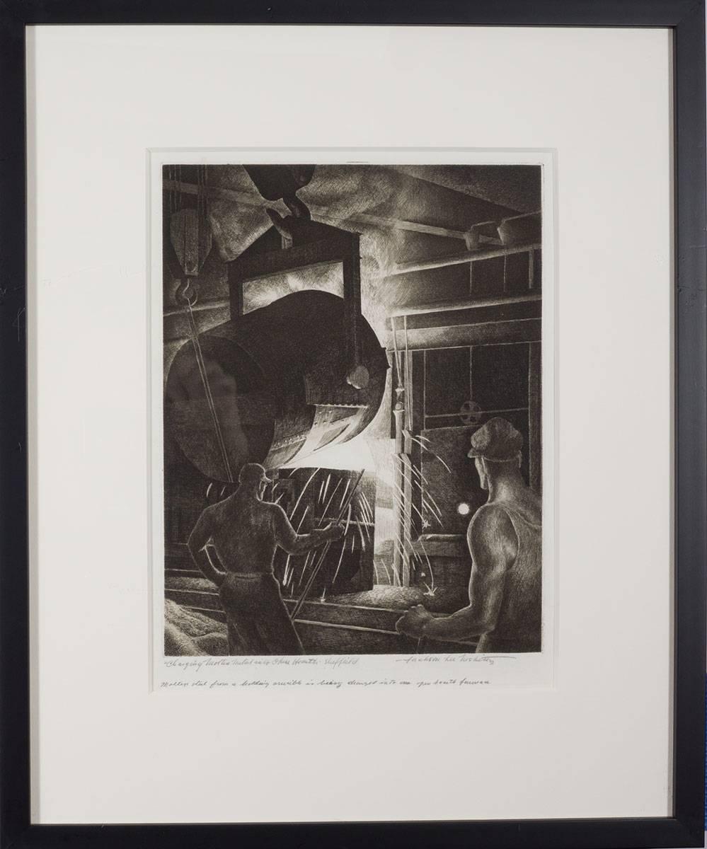 Charging Molten Metal (Sheffield Steel, Kansas City / Americans at work) - Print by Jackson Lee Nesbitt
