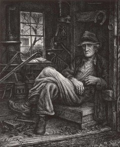 Ozark Farmer (A poor Arkansas blacksmith is shown in his kingdom of poverty)