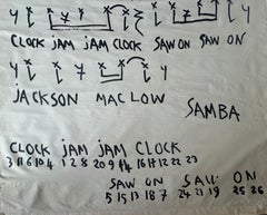 "Samba" Jackson MAC Low, Spartito Quadro del compositore e poeta americano Fluxus