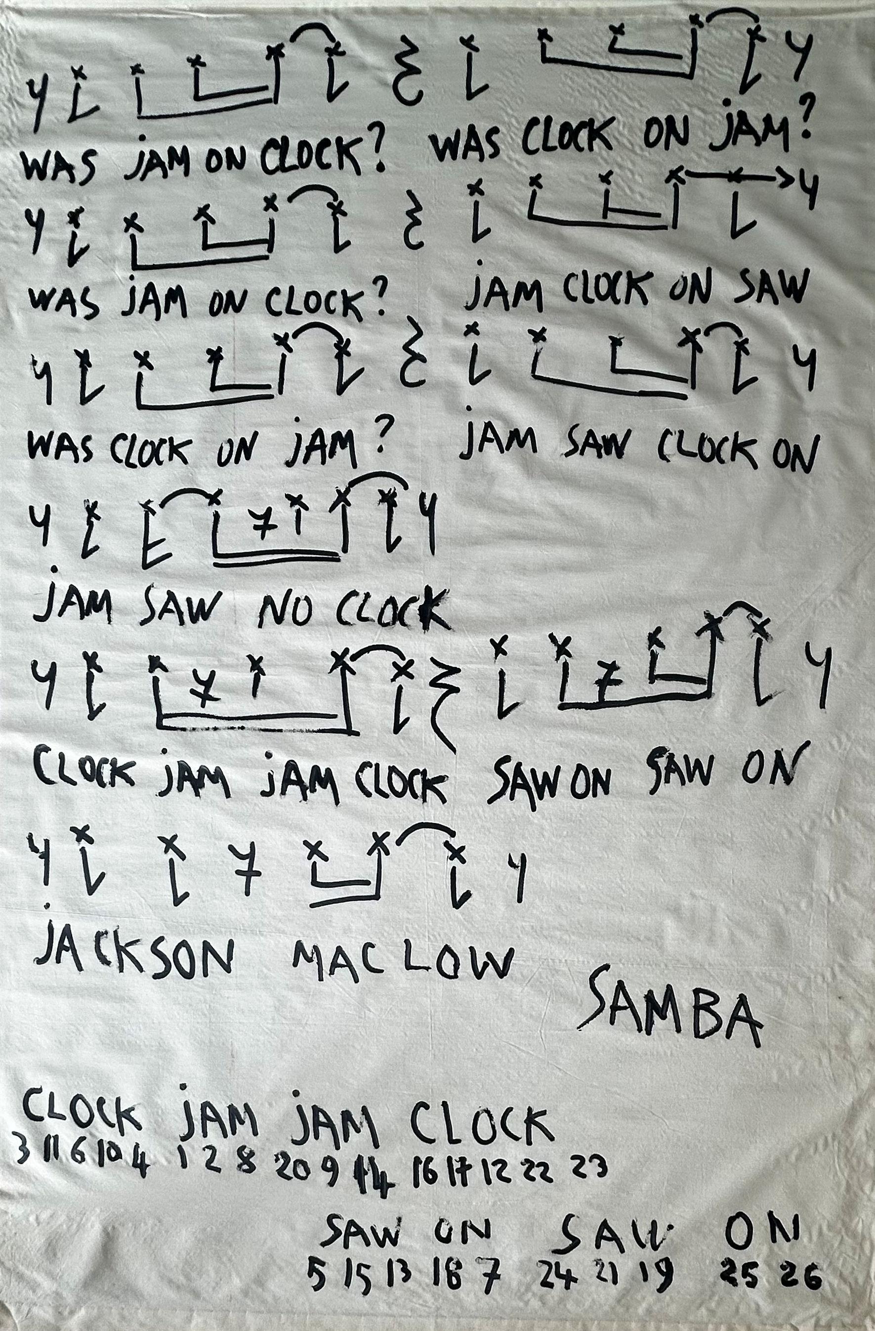 "Samba" Jackson Mac Low, Partitura del compositor y poeta estadounidense Fluxus