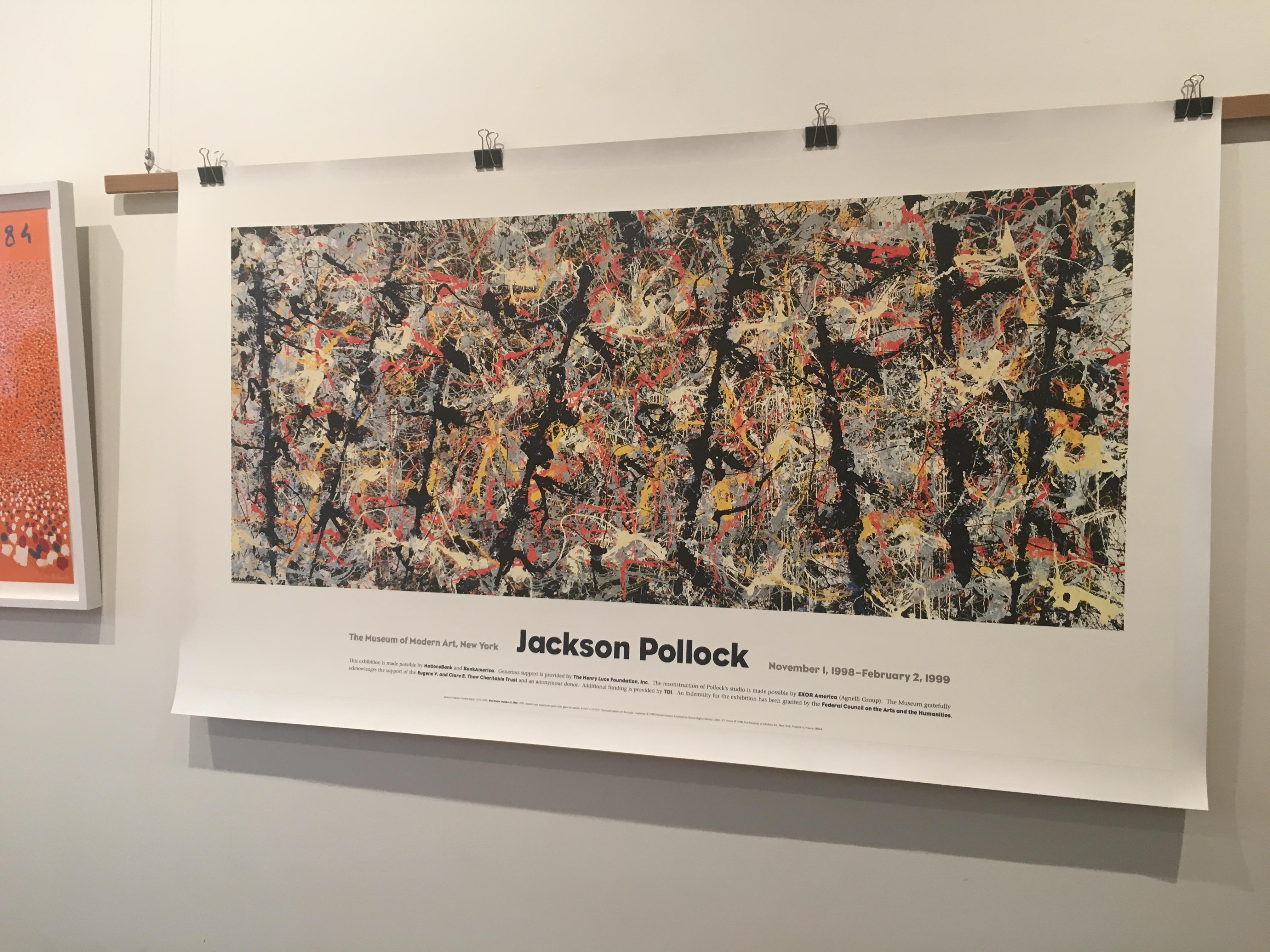 Late 20th Century Jackson Pollock Original Vintage Exhibition Poster, MOMA, New York
