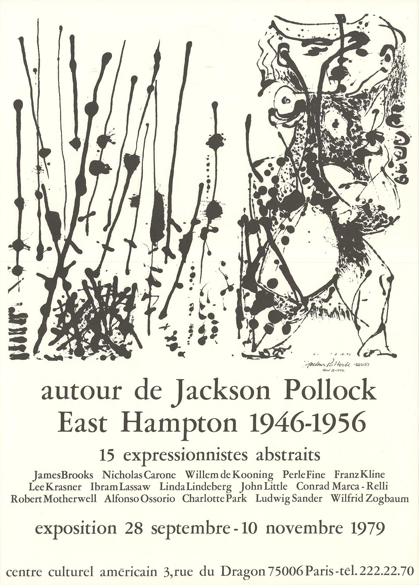 Poster created for a group show held at the American Cultural Center in France, 1979. The show featured works from artists such as Willem de Kooning, Franz Kline, Robert Motherwell and more.
 
 Paper Size: 22 x 15.75 inches ( 56 x 40 cm )
 Image