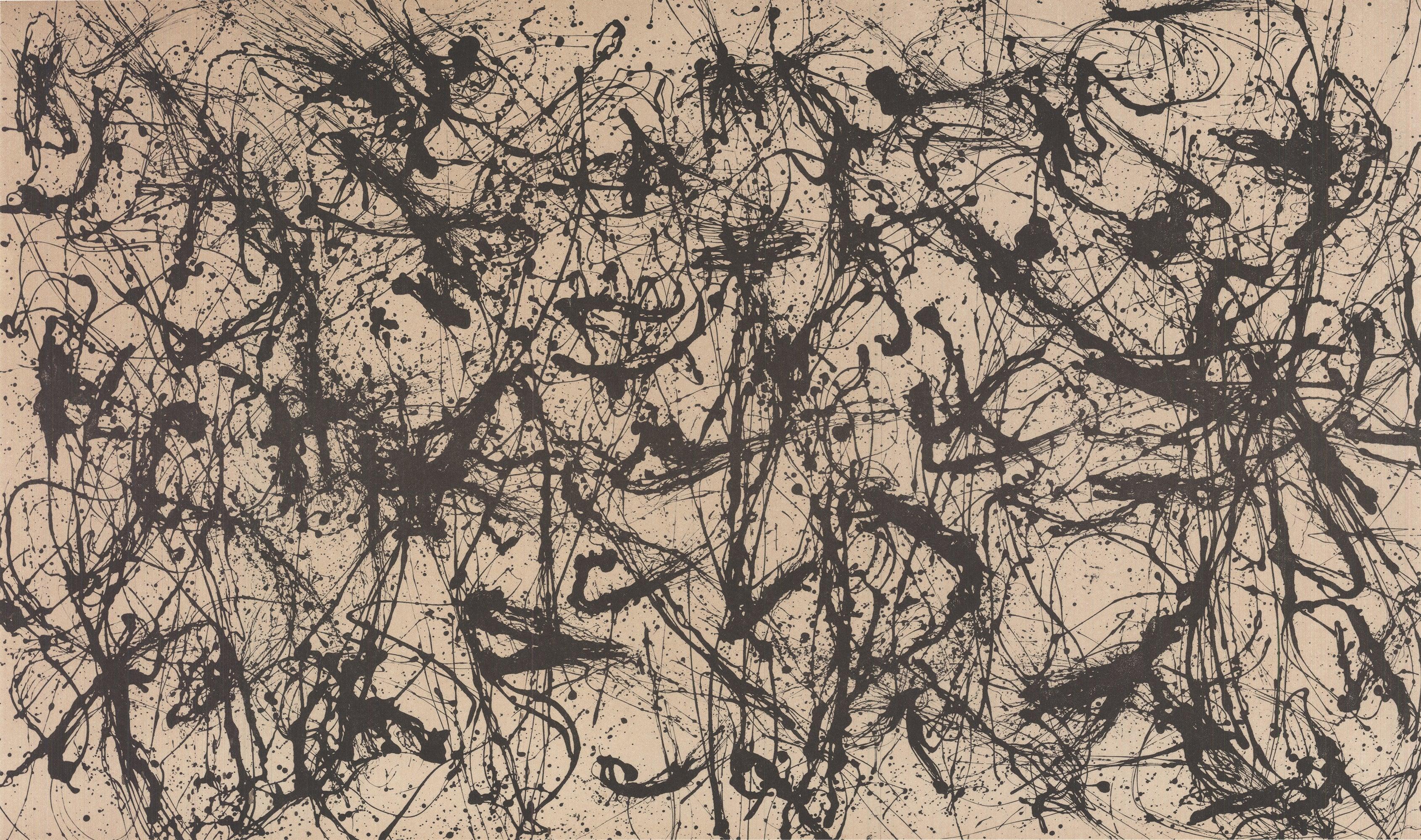 Jackson Pollock 'Number 32' 1990- Offset Lithograph For Sale 1