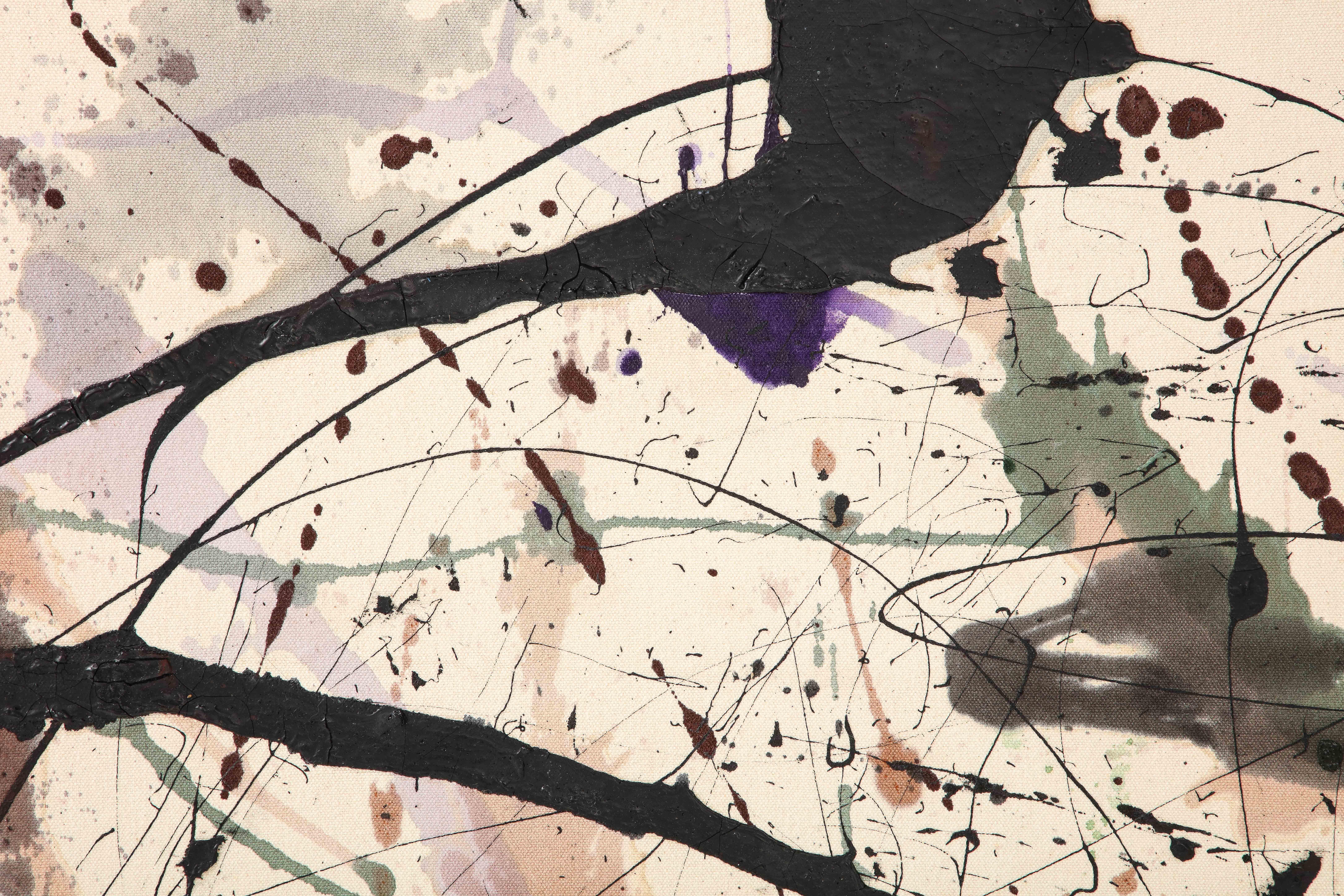 American Jackson Pollock Style Artwork By Woodstock, NY Artist For Sale