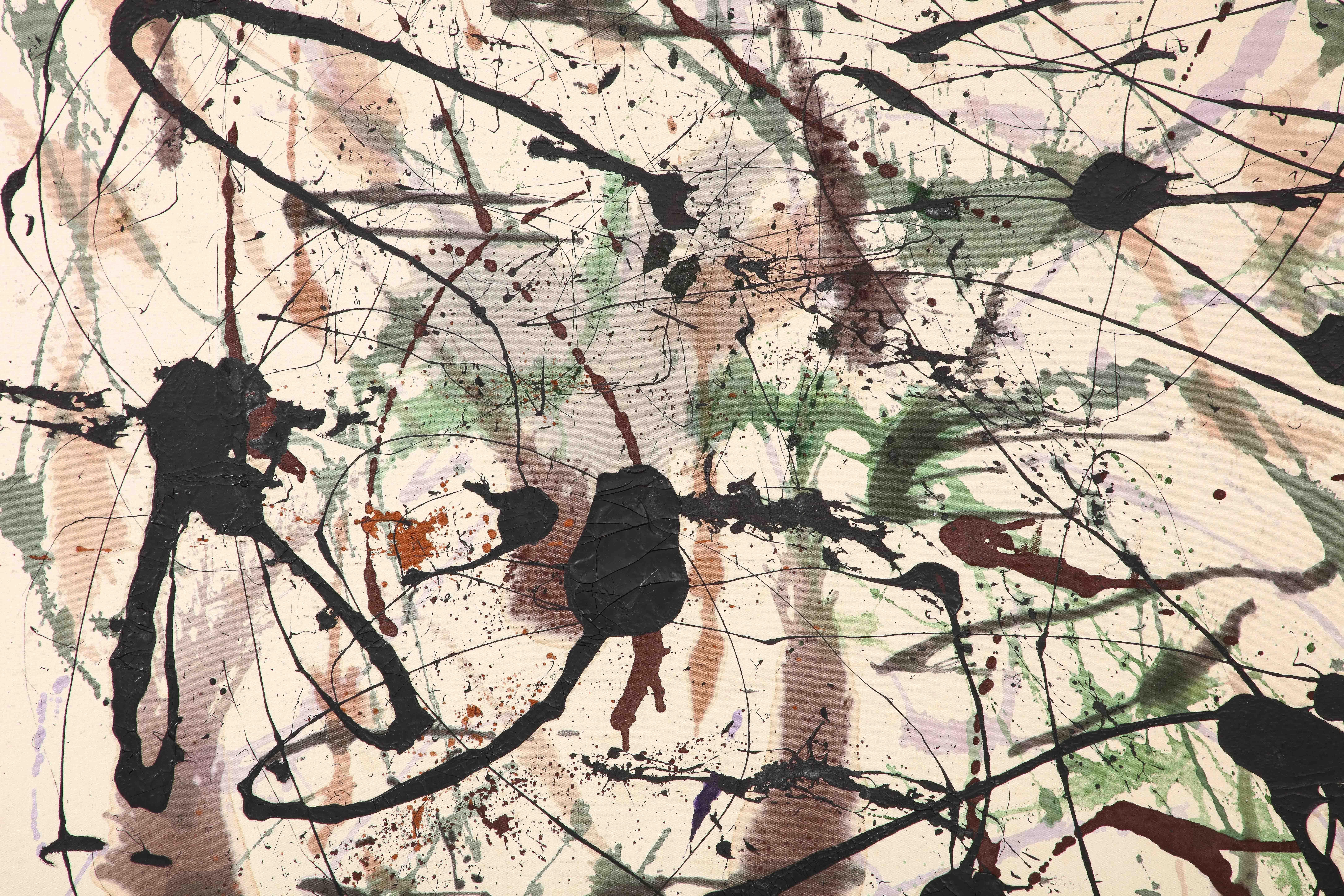 Late 20th Century Jackson Pollock Style Artwork By Woodstock, NY Artist For Sale