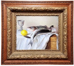 Bronzini, Amerikanischer Realist, Stillleben, Fisch, Zitrone, Preisgekrönter Contemporary