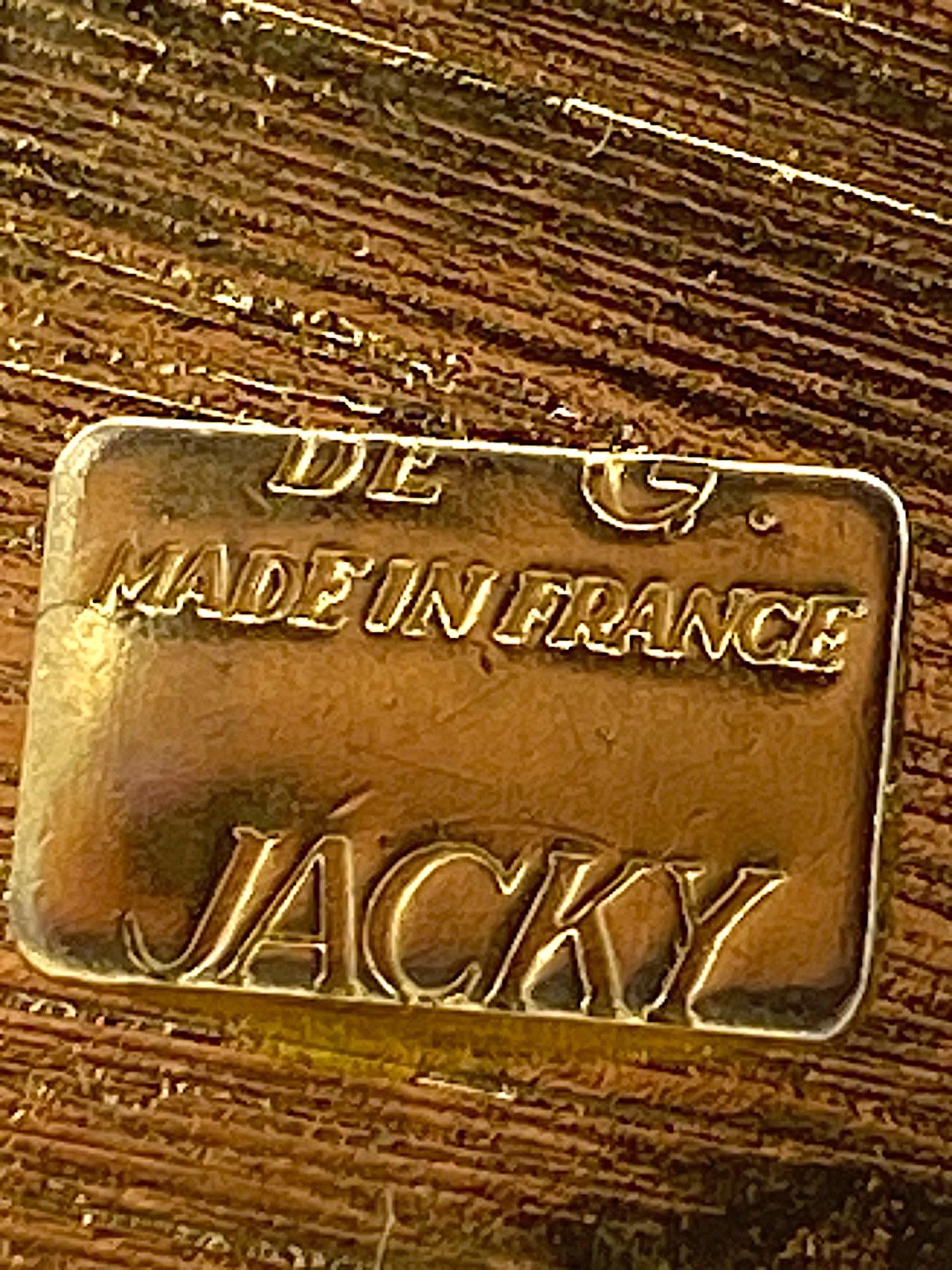 Jacky de G 1980s Gilt and Rhinestone Pendant Necklace 8