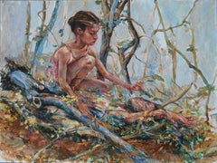 "Il lascito del terroir" (2023) di Jaclyn Alderete, Pittura a olio originale