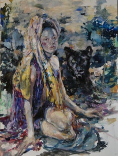 "Mender of the Roots, Watcher of the..." (2020) di Jaclyn Alderete, Olio originale