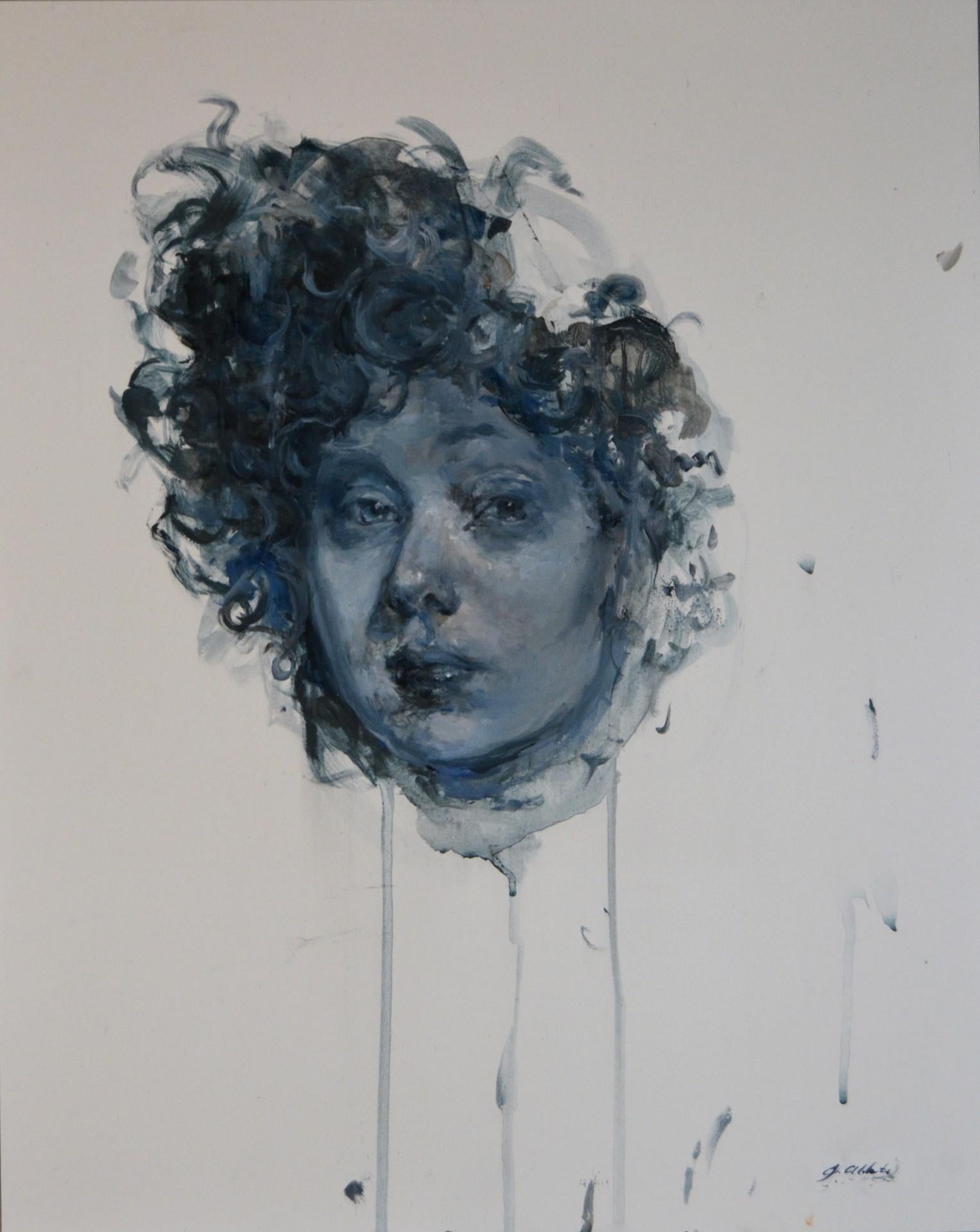 Jaclyn Alderete Portrait Painting - Soot and Salt