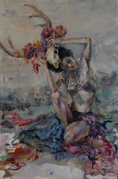 « These Ghosts of Mine » (2020) de Jaclyn Alderete, peinture à l'huile originale