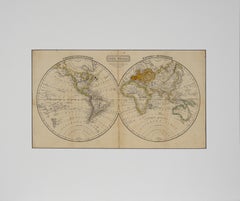 Antique "The World" Published by Cummings & Hilliard, No. 1, Cornhill, Boston