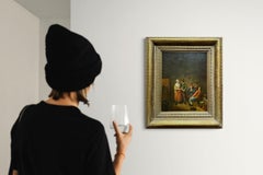 Jacob Akkersdijk, The Doctor, 1843, oil on wood, signed, Netherlands