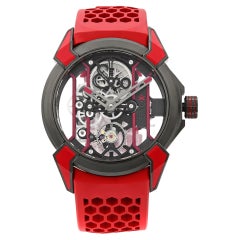 Jacob and Co. Epic X Skeleton Montre pour homme en titane rouge à remontage manuel EX100.21.RR.PY.A