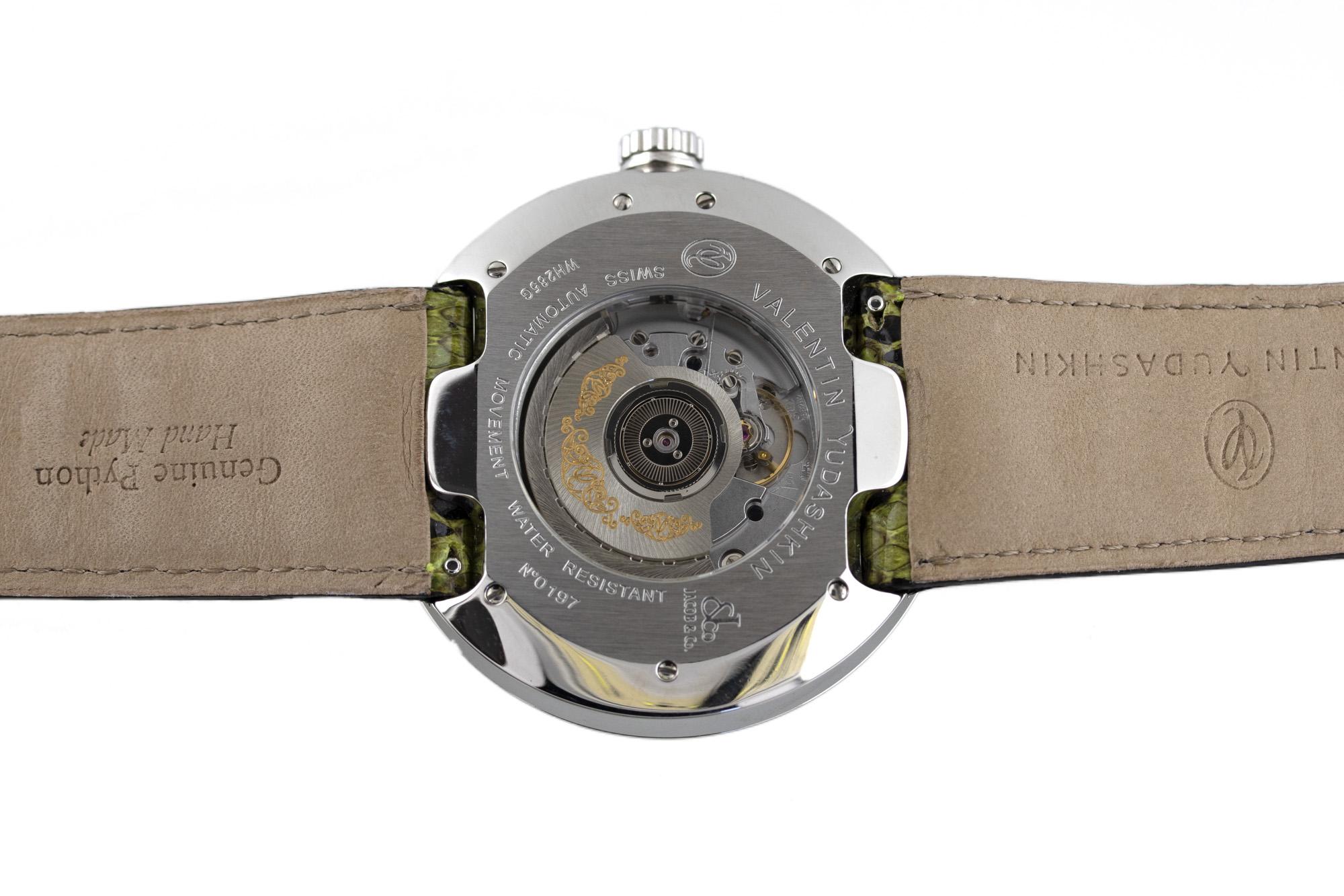 Women's or Men's Jacob and Co. Valentin Yudashkin Green Python Automatic Watch