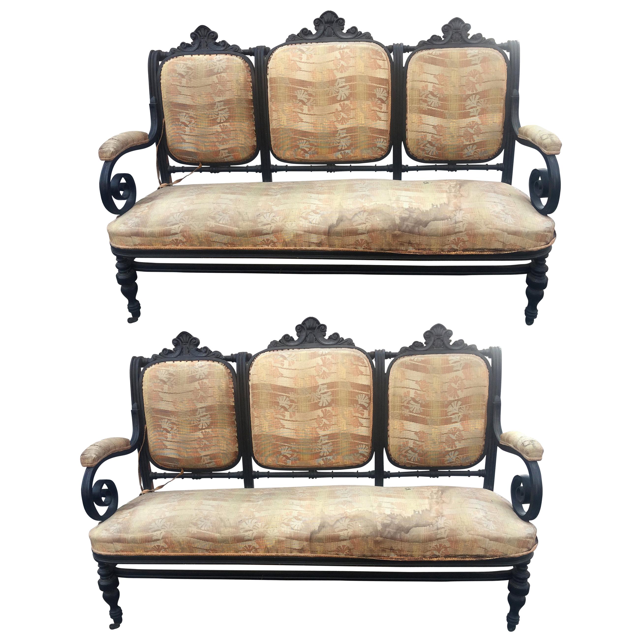 Jacob & Josef Khon, 2 Canapés 101 / C, circa 1902, Napoleon III Style Original