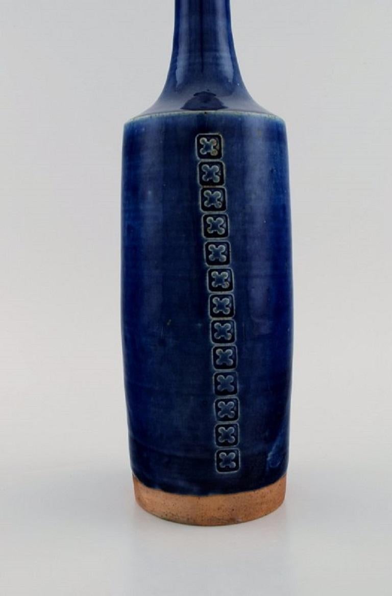 20th Century Jacob Bang for Arne Bang, Large Unique Vase in Glazed Stoneware For Sale