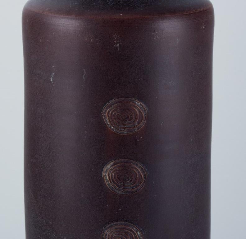 Danish Jacob Bang (1932-2011) for Hegnetslund Lervarefabrik. Large ceramic floor vase For Sale