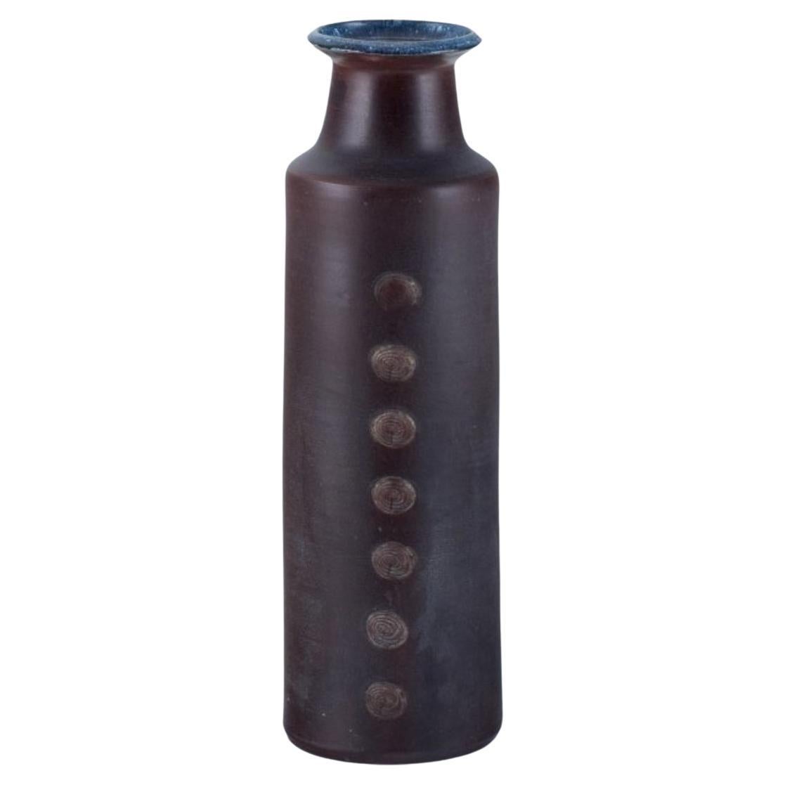 Jacob Bang (1932-2011) for Hegnetslund Lervarefabrik. Large ceramic floor vase For Sale