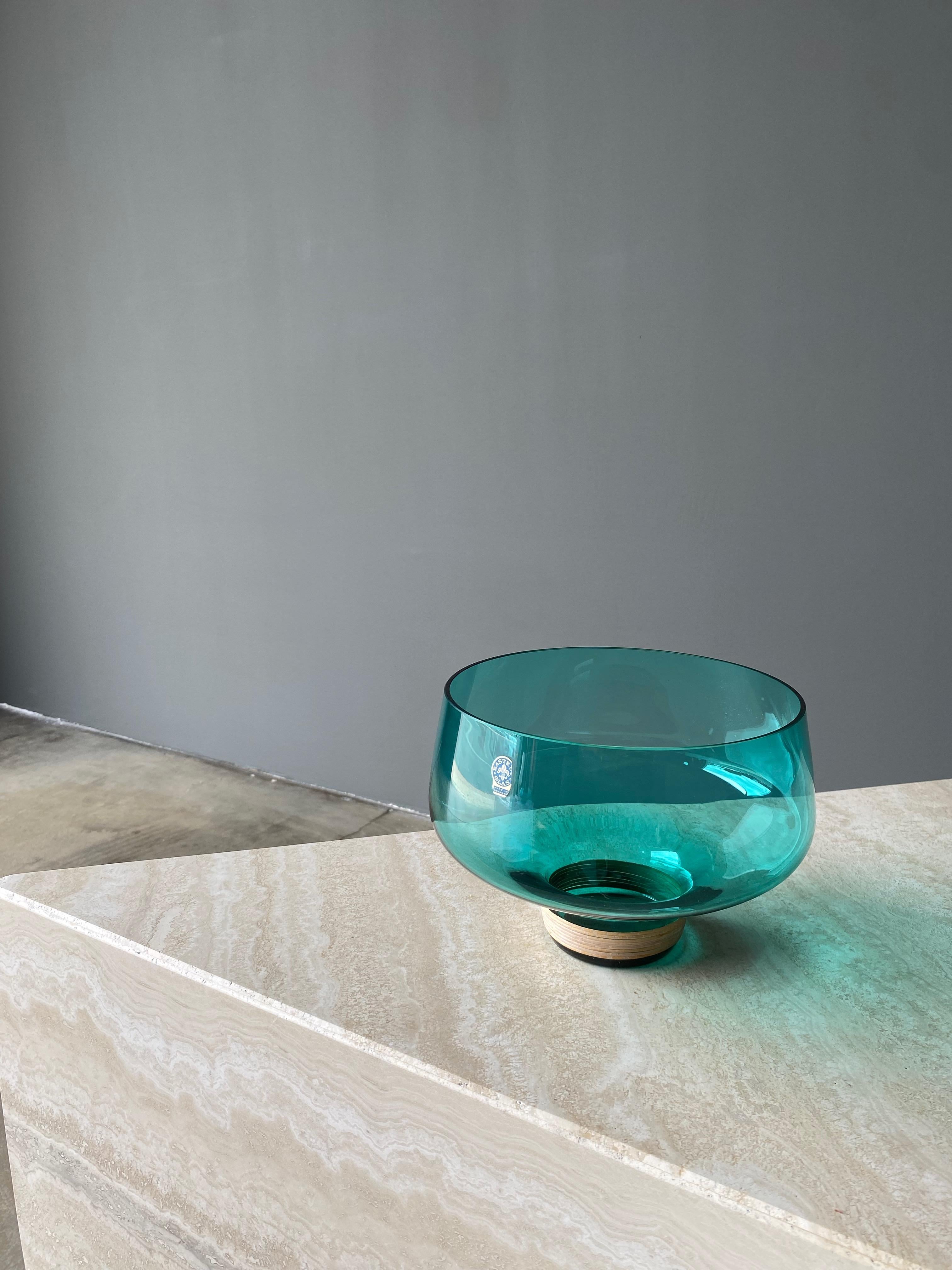 Jacob Bang Footed Glass Bowl for Kastrup, Denmark, 1960s 9