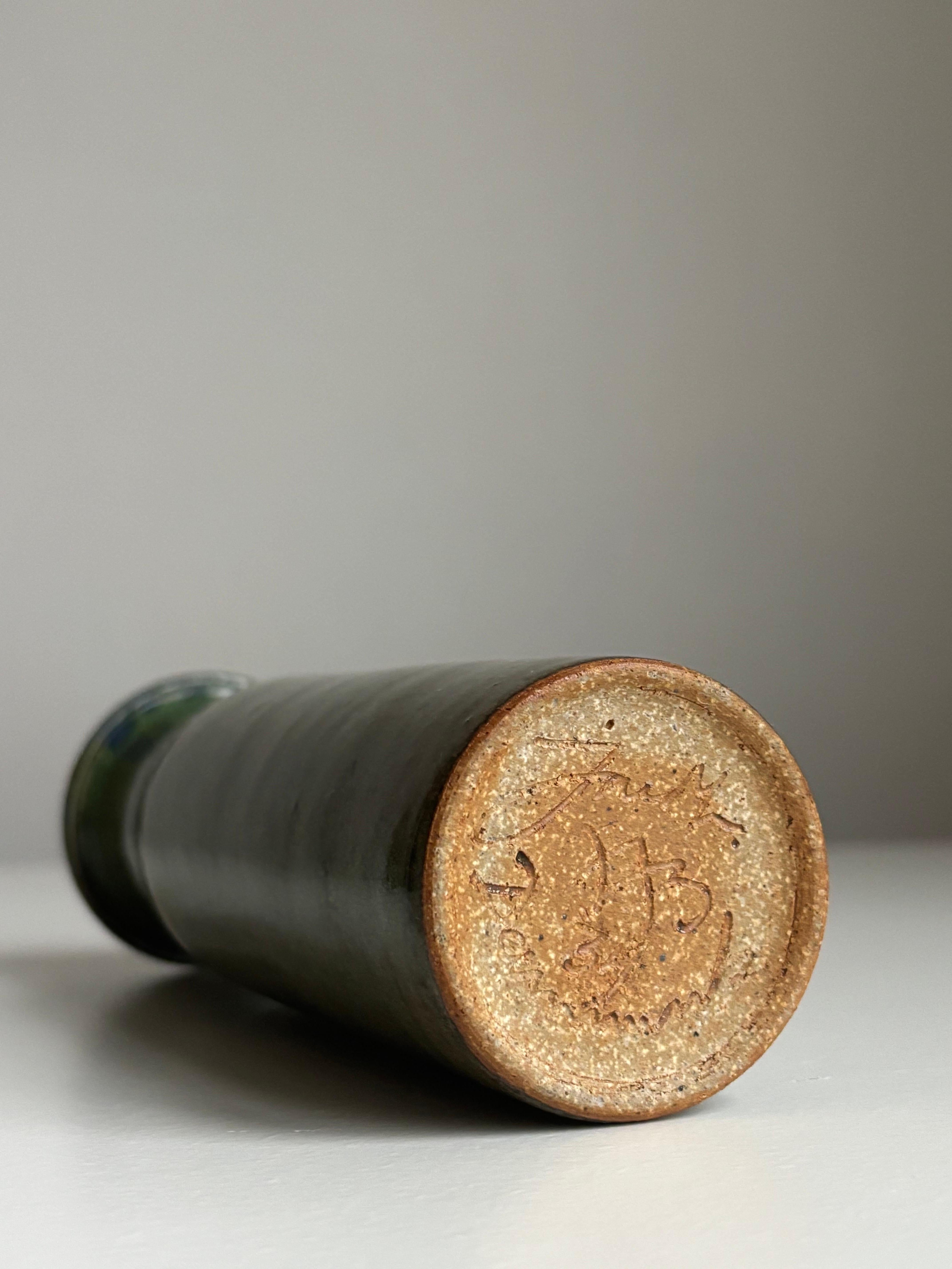 Jacob Bang for Arne Bang Slender Modernist Vase, 1960s In condizioni buone in vendita a Copenhagen, DK