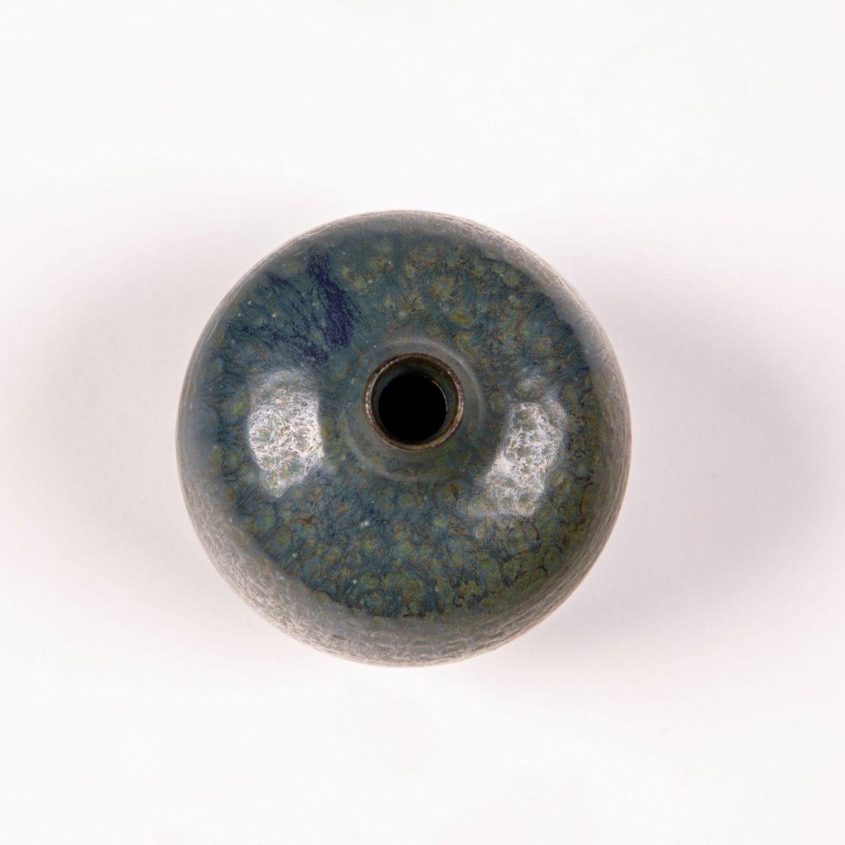 Danois Jacob Bang Vase en céramique danoise du milieu du siècle à glaçure bleu-vert en vente