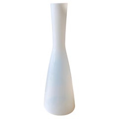 Jacob Bang White Glass Vase / Decanter for Kastrup, Denmark, 1960s